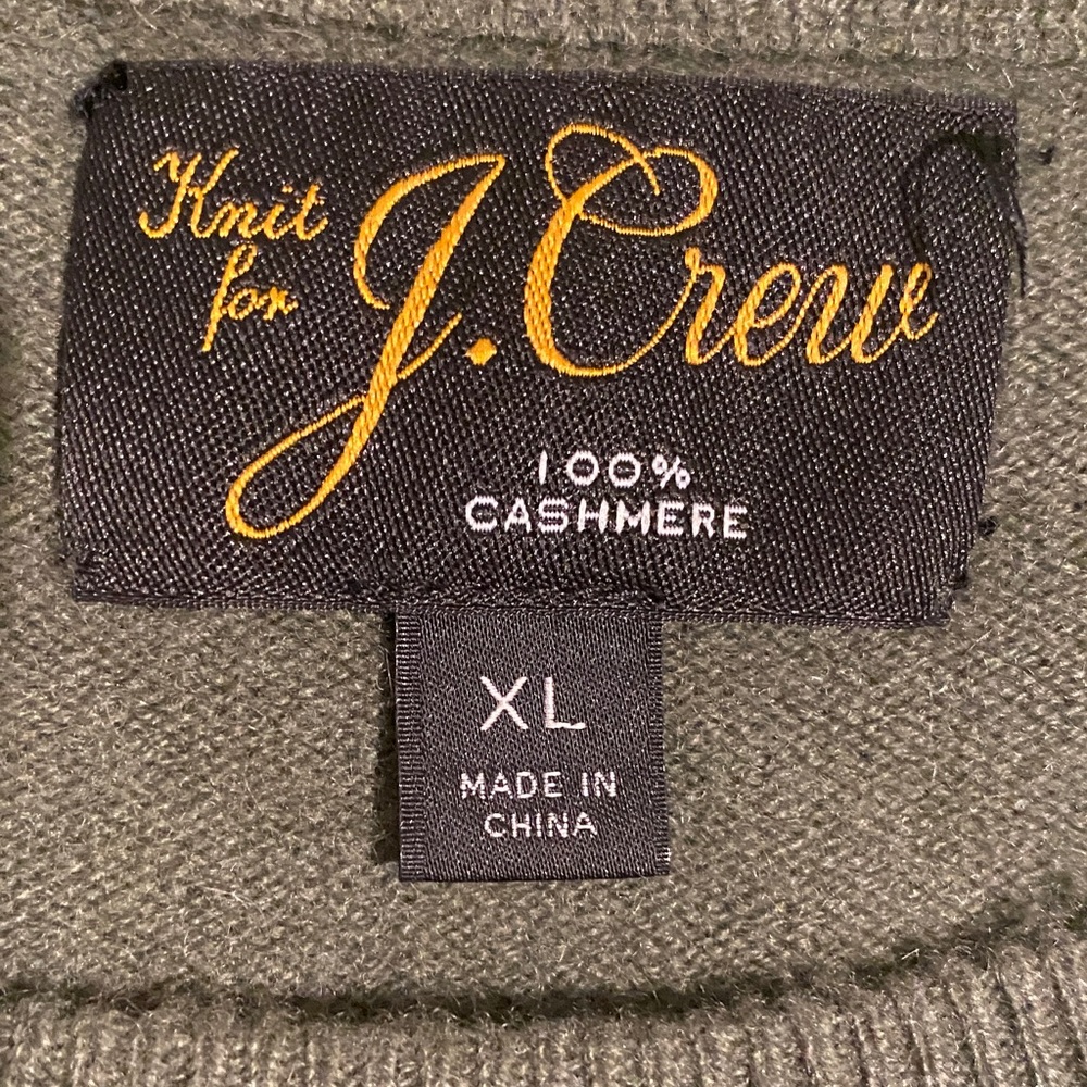 J. Crew Men's Cashmere Sweater - Dark Green